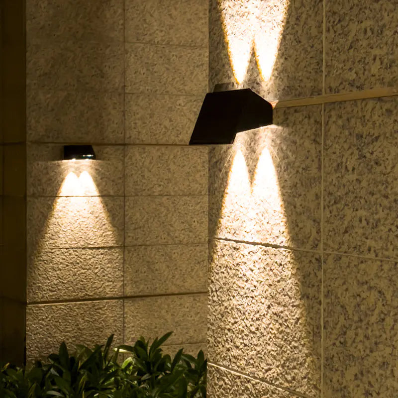 Stylish Outdoor LED Solar Wall Light Up Down Beam