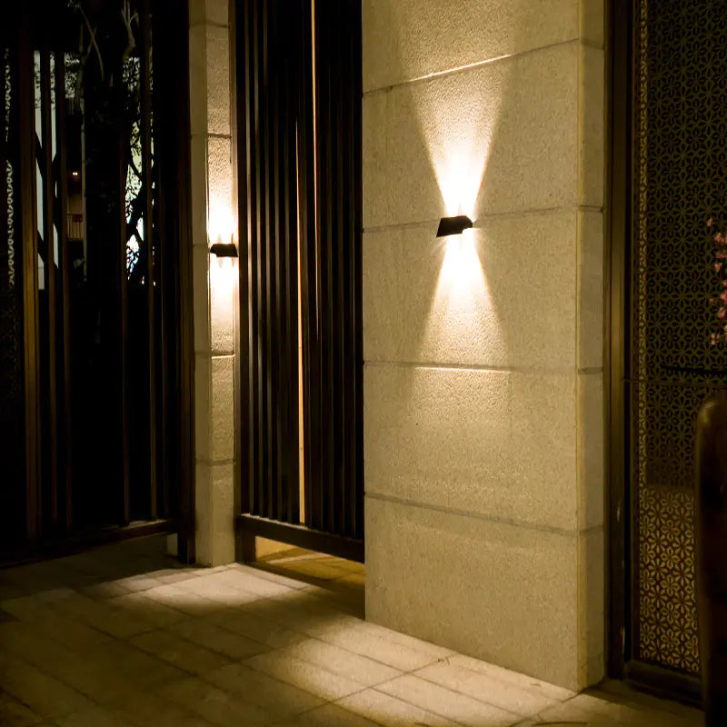 Stylish Outdoor LED Solar Wall Light Up Down Beam