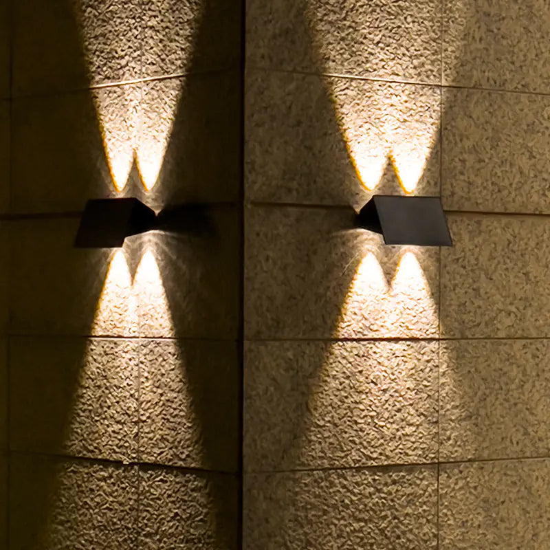 Stylish Outdoor LED Solar Wall Light Up Down Beam