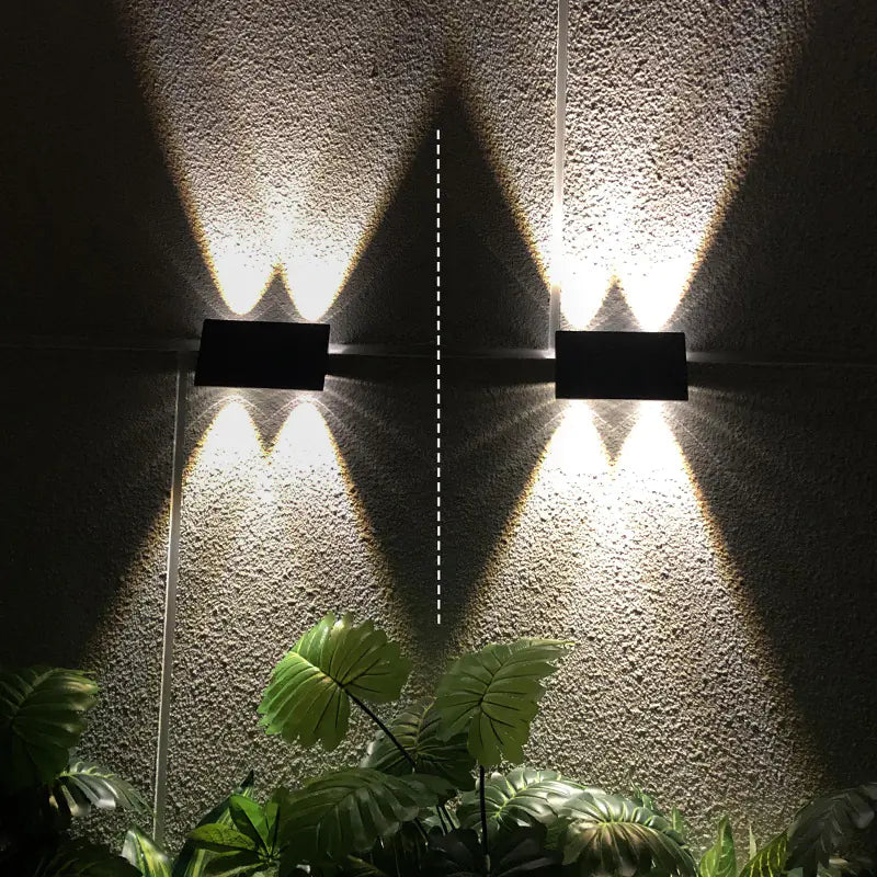 Stylish Outdoor LED Solar Wall Light Up Down Beam