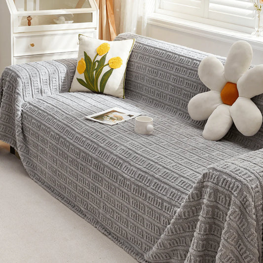 Elegance Chenille Sofa Cover : [EM-SC-27] (Grey)