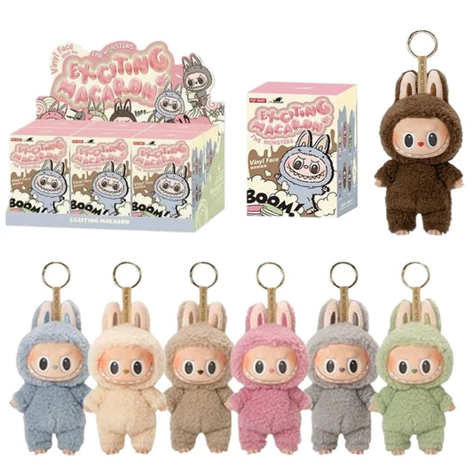 Labubu Monster Box Toy Heart Macaron Ii Vinyl Plush Doll Blind Box Model Pack Key Chain Gift Tabletop Decoration Children's Gift