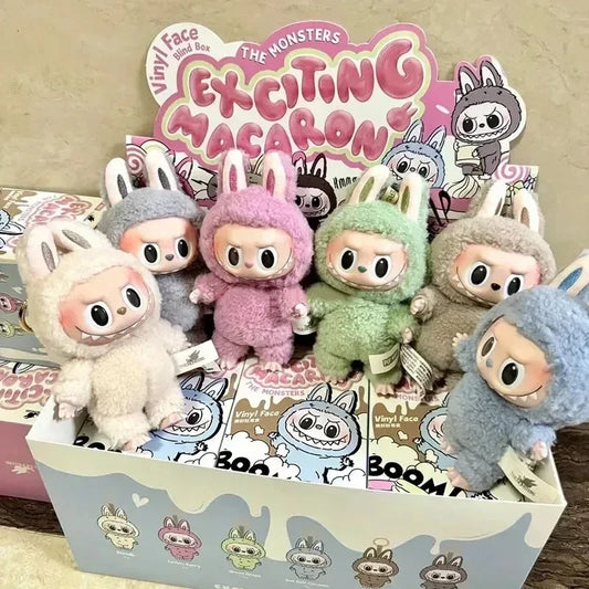 Labubu Monster Box Toy Heart Macaron Ii Vinyl Plush Doll Blind Box Model Pack Key Chain Gift Tabletop Decoration Children's Gift