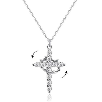 Rotatable Crown Cross Chain