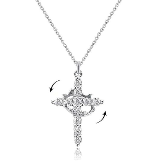 Rotatable Crown Cross Chain