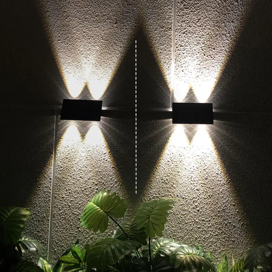 Stylish Outdoor LED Solar Wall Light Up Down Beam